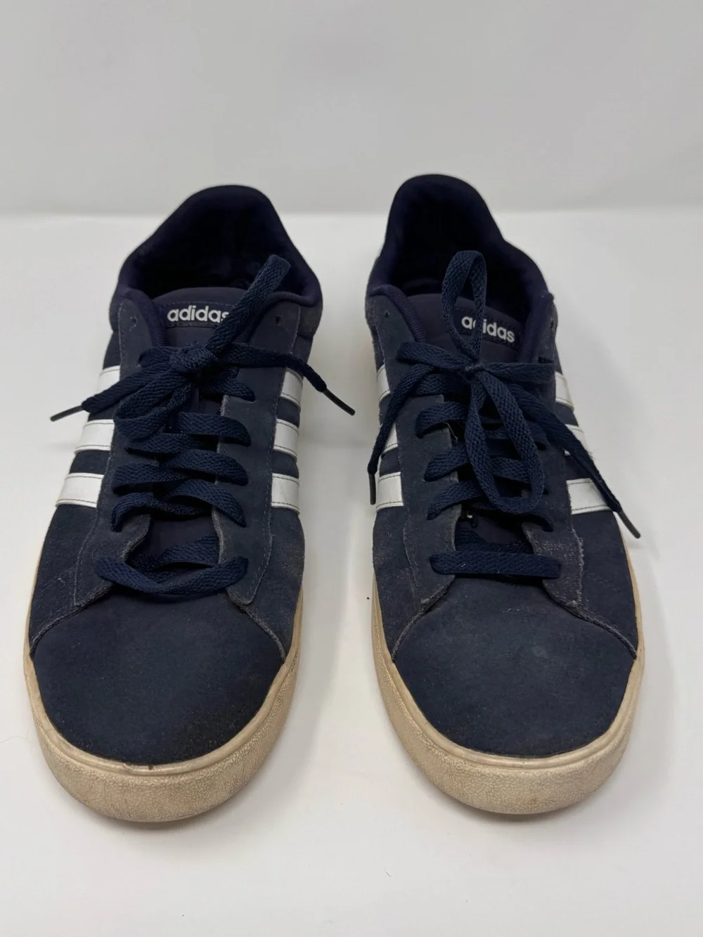 Adidas Suede Sneakers, Navy White, Sz 13, Classic stripe athletic sporty casual